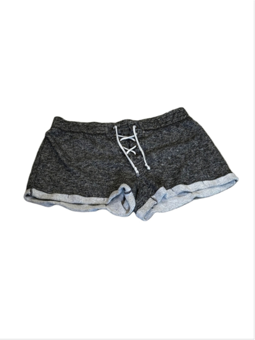 No Boundaries Gray Lightweight Lattice Lounge Shorts Mid Rise